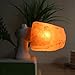 Himalayan Salt Lamp, Elfeland Mini Hand Carved Natural Crystal Salt Lamp Night Light Gift with Cordless Holder for Bedroom, Stair, Porch (Natural Shape)