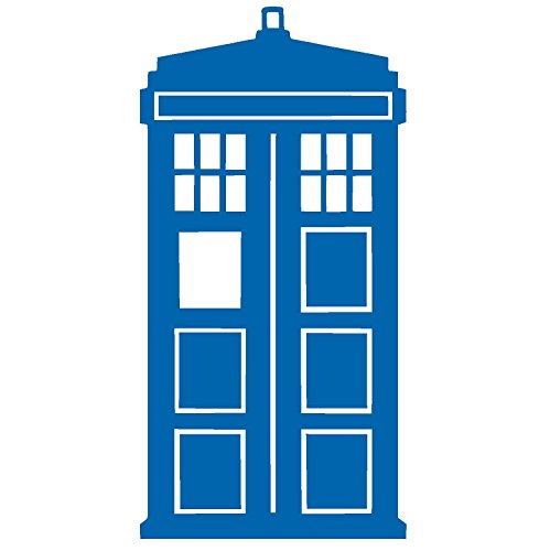 DOCTOR WHO TARDIS Vinyl Sticker Decal (3" x 6", Azure Blue)