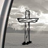 Faith Jesus Cross Decal Sticker Vinyl for Car Truck Bumper Window (5.5" inches (black))