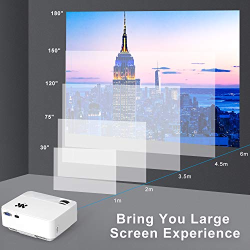 HOPVISION-Mini-Proyector-1080P-Full-HDProyector-Porttil-de-4500-Lmenes-con-Pantalla-Mx-de-180Proyector-LED-de-60000-HorasProyector-Cine-en-Casa-Compatible-con-HDMIAVUSBSDVGA