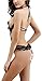 Queen.M Lace Sling Open Cup Floral Sexy Lingerie Lace Nighty,Black,Small