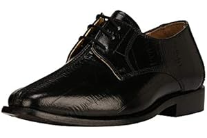 LIBERTYZENO Boys Animal Print Genuine Leather Kids Classic Lace Up Oxford Dress Shoes