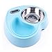 Super Design Multifunctional Automatic Feeders Dispenser - Portion Control Water Dispenser Bowl for Dogs & Cats, Mess Free, No More Dripping Beard Light Blue