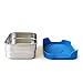 ECOlunchbox Splash Box Leakproof Stainless Bento Lunch Container With Silicone Lid | Holds 3 Cups (equivalent to 24 oz & 709 ml) | Measures 6.5 x 4.75 x 2 inches (16.5 x 12 x 5 cm) | 100% Plastic-Free