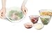 Lios Home Improvment Reusable Silicone Food Savers & FREE Silicone Food Wrap! Fruit and Vegetable Huggers,Storage Containers, Set of 4 and 1 Silicone wrap, BPA-Free. (Assorted Colors)