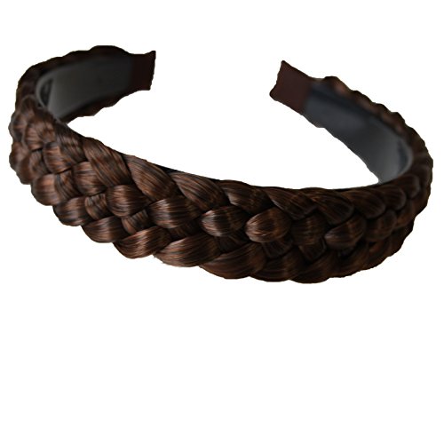PRETTYSHOP Headband Plaited Braid Hair Band Hair Piece Different Colors (brown mix 4/30A HR6)