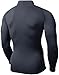 TSLA CLSL Men's Thermal Wintergear Compression Baselayer Mock Long Sleeve Shirt, Zet Zero Winter(t32) - Charcoal, Medium