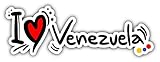 I Love Venezuela Travel Car Bumper Sticker Decal 8