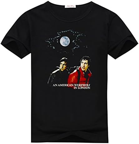 Zomicky An American Werewolf In London Graphic Mens Classic Cotton T-shirt Top M Black