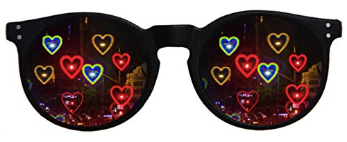 HI-LITES Special Effect Glasses-HEART Effect Lenses (Teal) - Designer Style - Thumbnail 3