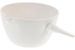 GLEAVI Porcelain Evaporating Bowl Handle Round Laboratory Evaporating Container for Science