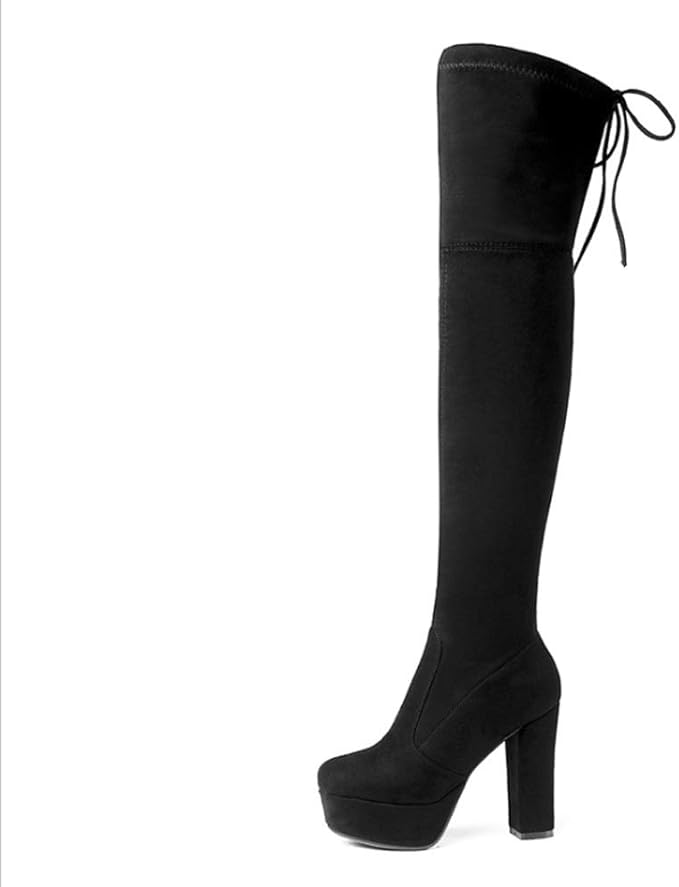 ladies thigh high leather boots