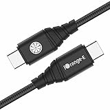 USB C to USB C Cable, iOrange-E Stepped USB Tpye C to Type C 6.6ft Braided Cable for Nexus 6P, Nexus 5X, Onplus 2, LG G5, Lumia 950, Nokia N1 Tablet, Apple Macbook 12 inch, Pixel and More, Black