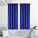 DONREN 2 Panels Royal Blue Blackout Curtain Panels for Bedroom - Thermal Insulated Solid Rod Pocket Curtains (42 x 72 Inches)