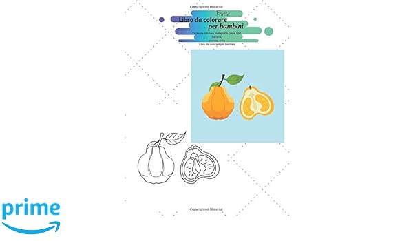 Frutta Libro Da Colorare Per Bambini Facile Da Colorare
