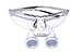 Zinnor Dentist Dental Surgical Medical Binocular Loupes 3.5X 420mm Optical Glass Loupe (Silver)