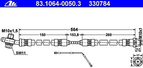 BMW E53 X5 (2000-2006)Brake Hose Rear LEFT (Driver Side) OEM ATE 34 30 1 165 765