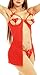 The victory of cupid Women Chemises Lingerie Mini Babydoll Sleepwear Strappy Lace Dress Red
