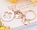 Modogirl Charms Four Leaf Clover KeyChain Women Key Ring Rose Gold Plated Swarovski Crystal Elements