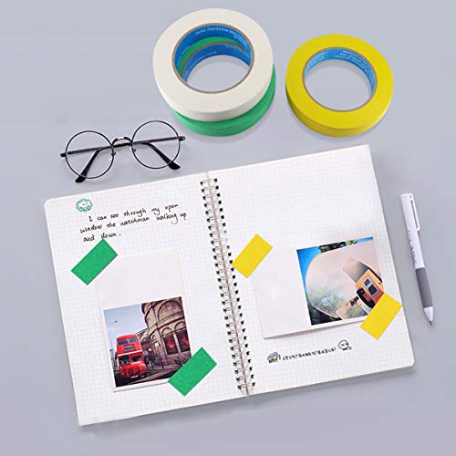 Colored Masking Tape for Kids Arts Crafts, 12 Pack 0.94 inch X 54 YDs Writable General Purpose Masking Tape - Great for Labeling, Painting, Packing and More. Adhesive Leaves No Residue by KIWIHUB - Thumbnail 3