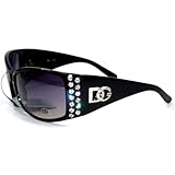 DG Eyewear Rhinestone Bling Black Womans Sunglasses Shades