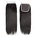 Wingirl Straight Remy Human Hair Bundles with Closure （14 16 18+12inch）Soft 8A Brazilian Hair 3 Bundles With Closure Natural Black Color