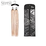Neitsi® K.S WIGS Wooden Hair Extensions Storage Carrier - Suit Case Bag plus Hanger for Virgin Hair & Clip in Hair Extensions