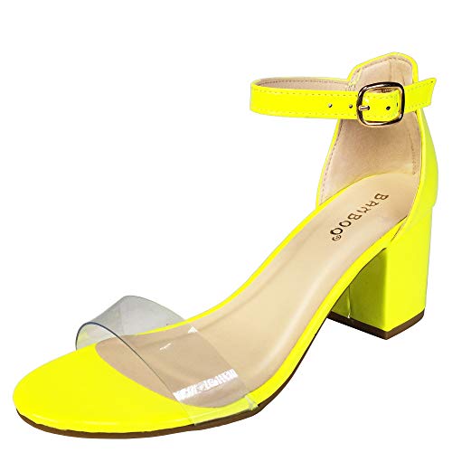 bamboo block heel sandals