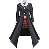 iSHOWcos Women's Maka Albarn Cosplay Costume Coat Vest Skirt School Uniform Suit Halloween Outfit