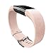 Fitbit Charge 2 Accessory Band, Leather, Blush Pink, Small