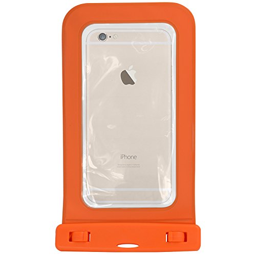 Universal Waterproof Case, HONEST KIN CellPhone Dry Bag Phone Pouch [Support for touch ID fingerprint]for iPhone 8/7/7 Plus/6S/6/6S Plus/SE/5S, Samsung Galaxy S8/S8 Plus/Note 8 6 5 up to 6.0''(Orange) - Thumbnail 6
