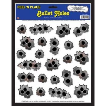 Bullet Holes Peel 'N Place Party Accessory (1 count) (24/Sh)