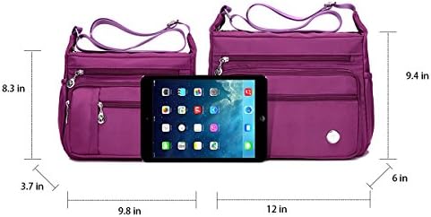 Waterproof Nylon Shoulder Crossbody Bags - Handbag Zipper Pocket
