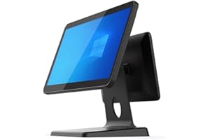 PA-DABAOO Smart Touch Screen POS System for Restaurants & Retail,15.6In Square Terminal, All-in-One Dual Screen Cash Register