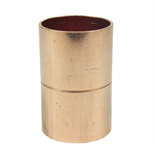 Libra Supply 3/8'', 3/8 inch, 3/8-inch Copper Pressure Coupling with Rolled Stop C x C, (Pack of 10 pcs, click in for more size options)Copper Pressure Pipe Fitting Plumbing Supply