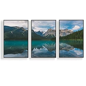 Canvas Wall Art for Living Room, Bedroom Mountain Framed Canvas Prints for Home Decoration Ready to Hang - 16"x24"x3 Panels