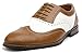 Ferro Aldo Arthur MFA139001D Mens Wingtip Two Tone Oxford Black and White Spectator Dress Shoes