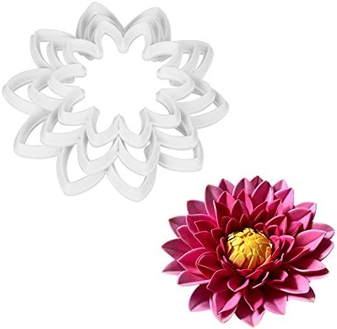 Runy 3 piece/set Sugarcraft Fondant Mould Kitchen Accessories Cooking Tools Gadgets Dahlia Flower Cookie Cuttter Bakeware Cake Mold