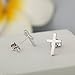 Cross Earrings Cross Earrings Simple Cross Stud Earrings Sterling Silver Hypoallergenic Cross Earrings Studs Women Cross Earrings Cute Silver Cross Studs Zowbinbin Cross Earrings for Girls