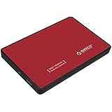 ORICO SATA to USB 3.0 External Hard Drive Enclosure for 2.5" HDD and SSD [UASP Supported]- Red
