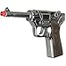 Toy LUGER German Style Cap Gun Semi-auto pistol metal prop costume 8 Shot Ring