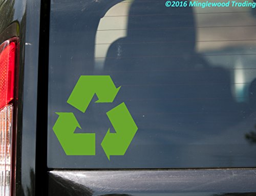RECYCLE SYMBOL 5" x 5" Vinyl Decal Sticker - Reduce Reuse Recycling - - IVORY