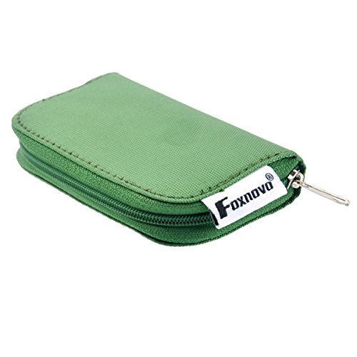image for Foxnovo 22-Slots SD SDHC MMC CF Micro SD Memory Card Holder Pouch Case