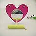 Bird Parrot Mirror Toy Cage Standing Perch Wood Fun Toy Parrot Parakeet Budgies Cockatiel Conure Finch Lovebird African Grey Macaw Amazon Cockatoo Birdcage Wood Stand Perch(Color Random) (Heart Shape)thumb 1