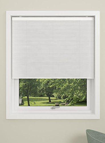 DEBEL Pleated Blind, Touch, Polyester, White, 80 x 210 cm