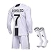 Season 18/19 Juventus #7 Ronaldo Home Kids/Youth Long Sleeve Soccer Jerseys/Shorts/Socks White