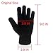 LETHMIK Mens Winter Thick Gloves Black Knit with Warm Wool Lining