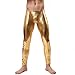 iEFiEL Mens Bulge Pouch Lounges Pants Metallic Disco Club Show Costume
