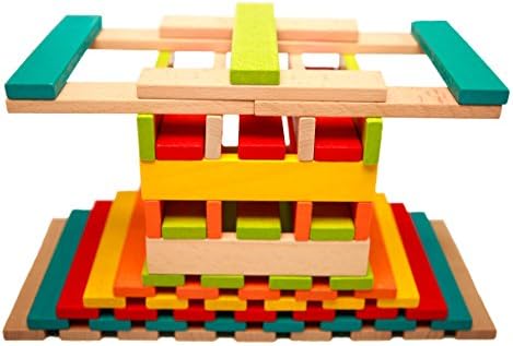 Plank Building Block Set - 150 pieces with Storage Bag & build guide