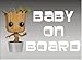 Groot Baby on Board/Guardians of The Galaxy/Vinyl Vehicle Graphics Kids Window Sticker Decal